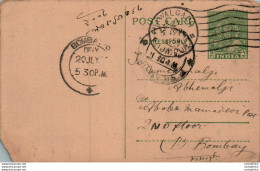 India Postal Stationery 9p Nawalgarh Cds Bombay Cds - Postcards