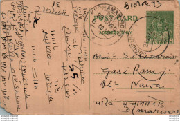 India Postal Stationery 9p Kuchaman Cds - Postcards