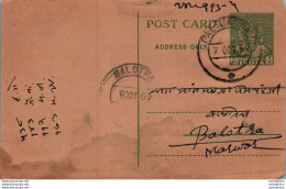 India Postal Stationery 9p To Balotra Marwar - Postcards