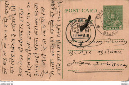 India Postal Stationery 9p Jaipur Cds - Postcards