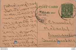 India Postal Stationery 9p To Sambhar Lake - Postcards