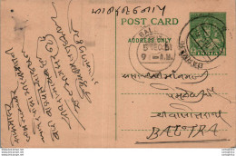 India Postal Stationery 9p Balotra Cds - Postcards