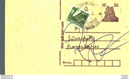 India Postal Stationery Tiger 15 - Ansichtskarten