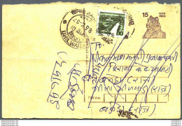 India Postal Stationery Tiger 15 Bhilwara Cds - Ansichtskarten