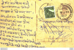 India Postal Stationery Tiger 15 Jaipur Cds - Ansichtskarten