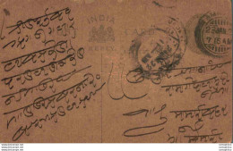 India Postal Stationery George V 1/4A - Ansichtskarten