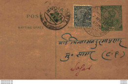 India Postal Stationery George V 1/2A Sitapur - Postales