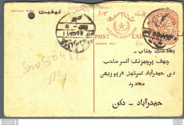 '"''India Postal Stationery 8p Nizam''''s Dominions''"' - Cartes Postales