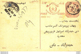 '"''India Postal Stationery 8p Nizam''''s Dominions''"' - Cartes Postales