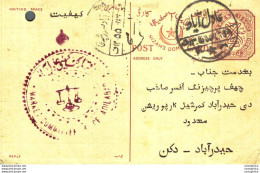 '"''India Postal Stationery 8p Nizam''''s Dominions''"' - Cartes Postales