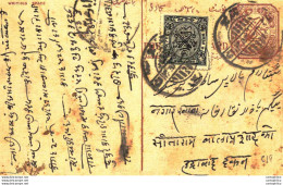 '"''India Postal Stationery 4p Nizam''''s Dominions''"' - Cartes Postales