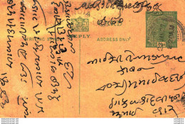 India Postal Stationery George V 1/2A - Ansichtskarten