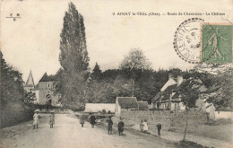 FRANCE - Anay Le Vieil (Cher) - Route De Charenton - Le Château - Vue Générale - Animé - Carte Postale Ancienne - Ainay-le-Vieil