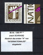 DDR Mi-Nr. 1369 Plattenfehler Postfrisch Nach SCHRAGE - Siehe Beschreibung Und Bild - Variétés Et Curiosités