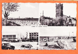 10395 ● CANET Et CANET-PLAGE 66-Pyrénées Orientales Multivues 1950s  Photo-Bromure S.N.E NARBO Cliché DURAND  - Canet Plage