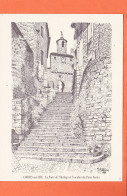 10192 ● CORDES-sur-CIEL 81-Tarn Porte Horloge Escalier Du PATER NOSTER Dessin à La Plume MEDINA 1987 Edition MELASSOU - Cordes