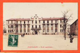 10343 ● PERPIGNAN (66) Ecole Supérieure 1905s à Marius BOUTET Rue Benard Paris - Perpignan