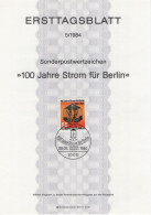Germany Deutschland 1984-5 100 Jahre Strom Fur Berlin, 100 Years Of Electricity For Berliner Elektrizitaets Werke - 1981-1990