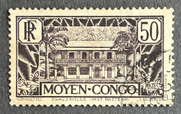 FRCG124U4 - Brazzaville - Pasteur Institute - 50 C Used Stamp - Middle Congo - 1933 - Oblitérés