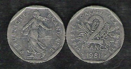 Monnaie 2 Fr Semeuse - 1981 - Andere & Zonder Classificatie