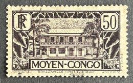 FRCG124U8- Brazzaville - Pasteur Institute - 50 C Used Stamp - Middle Congo - 1933 - Usati