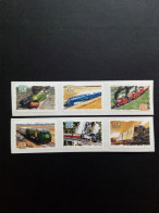 AUSTRALIEN MI-NR. 1354-1359 Streifen Selbstklebend POSTFRISCH(MINT) BERÜHMTE ZÜGE - JUBILÄUMSZUG - Trenes