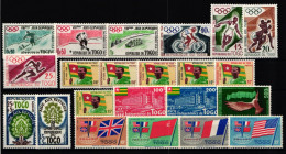 Togo Jahrgang 1960 Postfrisch #NK480 - Togo (1960-...)