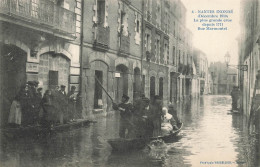 Nantes * Inondé * Décembre 1910 * La Plus Grande Crue Depuis 1711 * La Rue Marmontel * Barque * Crue Catastrophe - Nantes