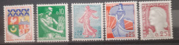 France Yvert 1230A à 1263** Année 1960 (5 Timbres MNH). - Neufs