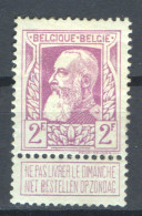 België OCB80 X Cote €120 (2 Scans) - 1905 Thick Beard