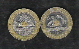 Monnaie 20 Fr Mont Saint-Michel - 1992 - Otros & Sin Clasificación