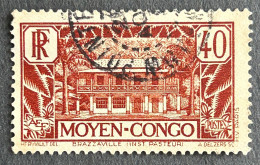 FRCG122U - Brazzaville - Pasteur Institute - 40 C Used Stamp - Middle Congo - 1933 - Usati
