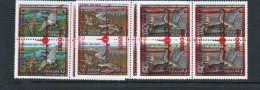 BIRDS - Russia Local - Franz Josef Land-  1992- Ducks O/prints Set Of 3 In Blocks Of 4 Mint Never Hinged, - Ducks