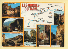 48. LES GORGES DU TARN – Multivues / Contour Géographique (voir Scan Recto/verso) - Gorges Du Tarn