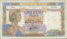 500 De 1940 La Paix ( Billet En Ttb ) - 500 F 1940-1944 ''La Paix''