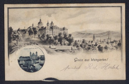 Mechanische-AK Weingarten / Württ., Panorama Mit Kloster, Wählscheibe Mit Verschiedenen Ansichten  - A Systèmes