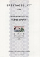 Germany Deutschland 1984-7 Alfred Brehm German Zoologist, Writer, Director Of Zoological Garden Thierleben, Bird, Berlin - 1981-1990