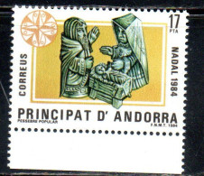 ANDORRE PRINCIPAT ANDORRA 1984 CHRISTMAS NATALE NOEL WEIHNACHTEN NAVIDAD 17p MNH - Ungebraucht