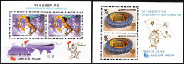 KOREA SOUTH 1988 Sport: Summer Olympic Games, Seoul. Torch Stadium. 2 Souvenir Sheets, MNH - Verano 1988: Seúl