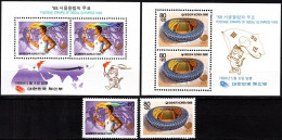 KOREA SOUTH 1988 Sport: Summer Olympic Games, Seoul. Torch Stadium. 2v And 2 Souv Sheets, MNH - Ete 1988: Séoul