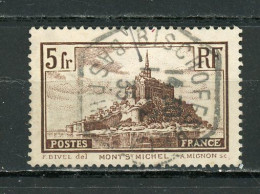 FRANCE - MONT St MICHEL - N° Yvert 260 Obli. CàD Hexagonal De  BISCHOFFHEIM De 1935 - Usados