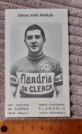 Alfons Van Parijs Flandria De Clerck Format 7 X 12 Cm - Cyclisme