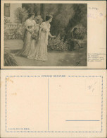 Künstlerkarte "Sein Lieblingsplätzchen" Künstler Fr. Rösler, Art Postcard 1910 - People