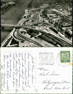 Ansichtskarte Mannheim Luftbild Auffahrt Zur Rheinbrücke 1962 - Mannheim