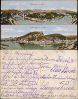 Tetschen-Bodenbach Decín Panorama-Ansichten 2-Bild-Karte Vintage Postcard 1920 - Czech Republic