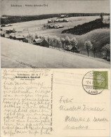 Tellerhäuser-Breitenbrunn (Erzgebirge) Winter Gel. Landpoststempel über SB 1932 - Breitenbrunn