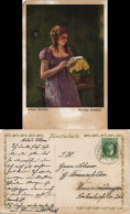 Künstlerkarte: Gemälde / Kunstwerke: Schöne Frau - Frohe Botschaft 1917 - Paintings