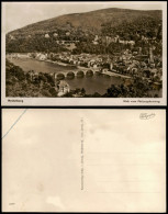 Heidelberg Blick Vom Philosophenweg Auf Stadt, Neckar-Brücke U. Schloss 1940 - Heidelberg