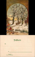 Ansichtskarte  Guggenberger Künstlerkarte Gold Winter 1912 - Non Classés