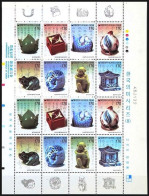 KOREA SOUTH 1998 Art And Culture: Porcelain Water Pots. MINI-SHEET, MNH - Porcelain